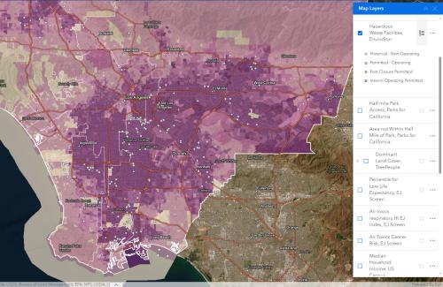 PSR-LA map