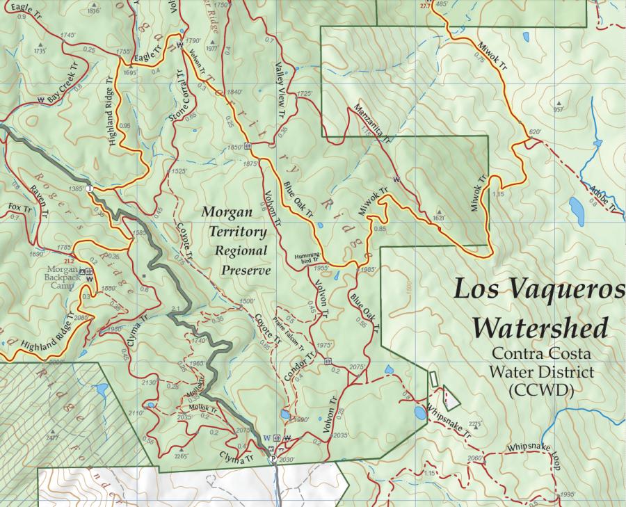 Mt Diablo Hiking Map Greeninfo Network | Information And Mapping In The Public Interest