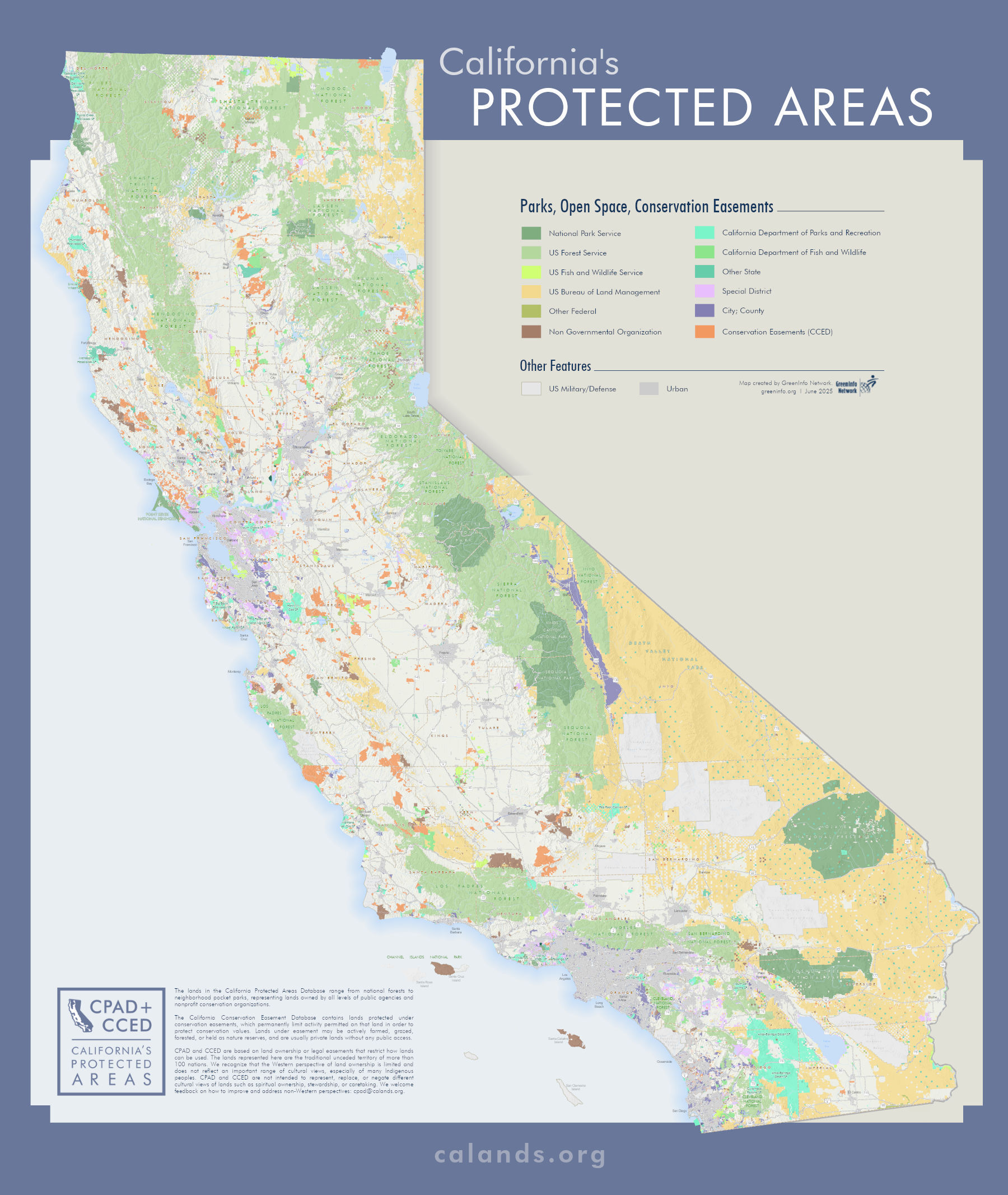 A posted of protected areas in CPAD 2025a.