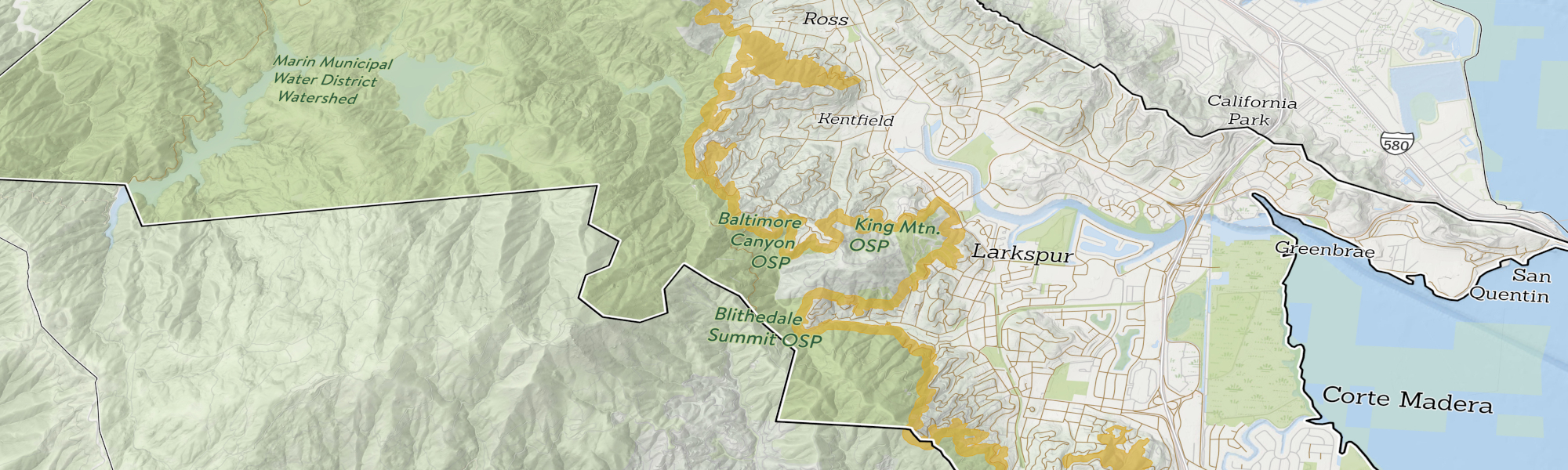 Map of vegetation management zones for wildfire prevention