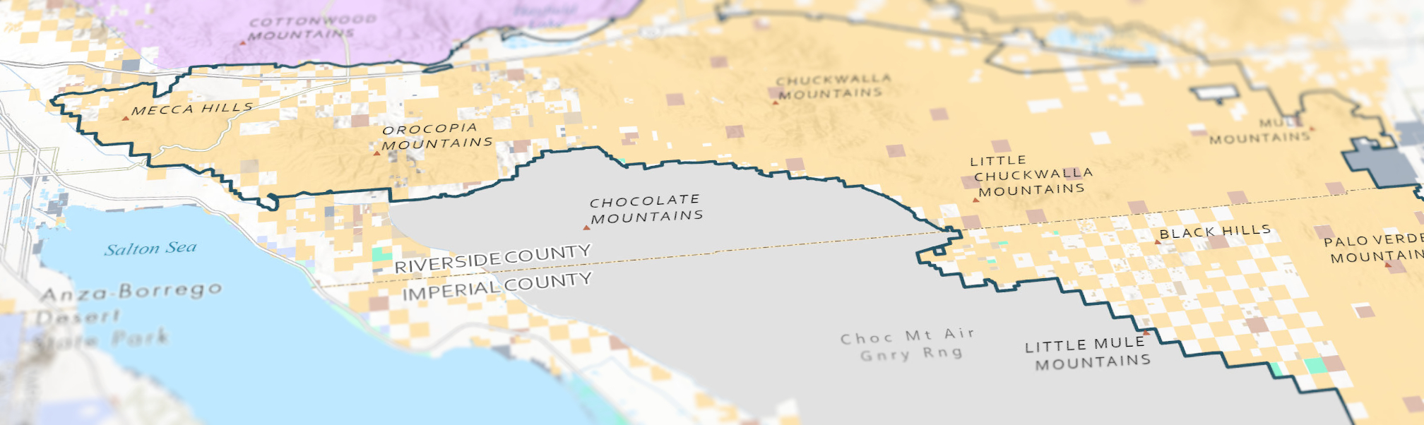 Map of the Chuckwalla Proposed National Monument