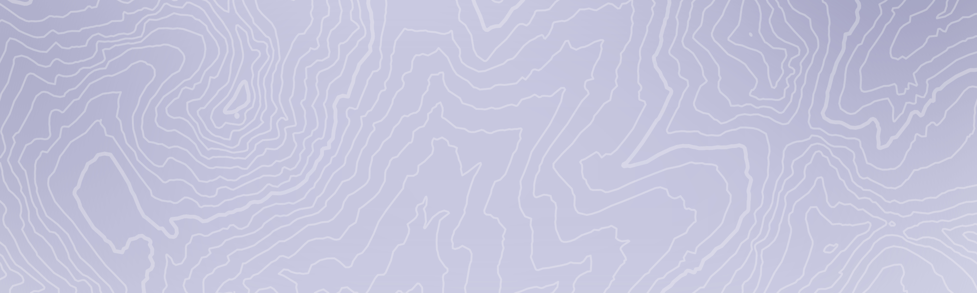 White contour lines on a purple gradient background
