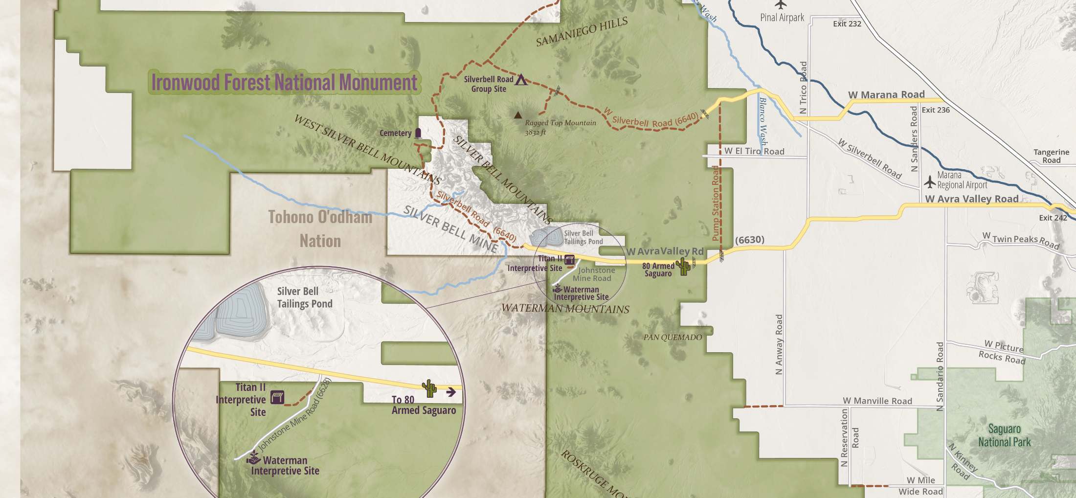 Cropped Ironwood Forest National Monument map